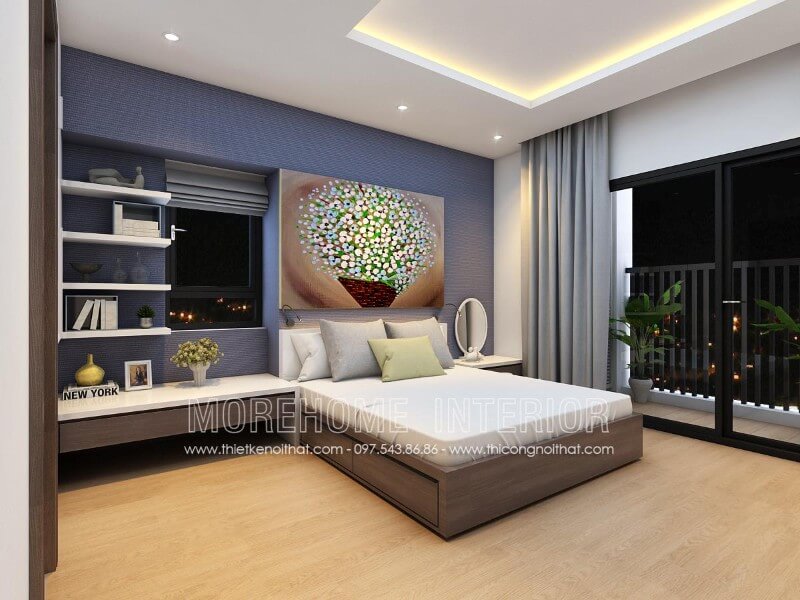 Giường ngủ chung cư gỗ công nghiệp Giường ngủ chung cư gỗ công nghiệp