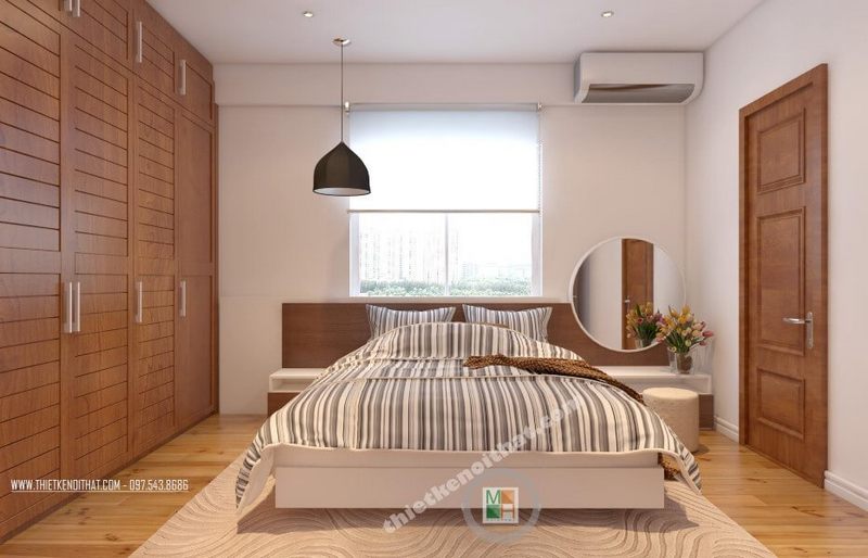 Mẫu giường ngủ gỗ cao cấp sẽ khiến căn hộ chung cư có thêm vẻ sang trọng và lôi cuốn.
