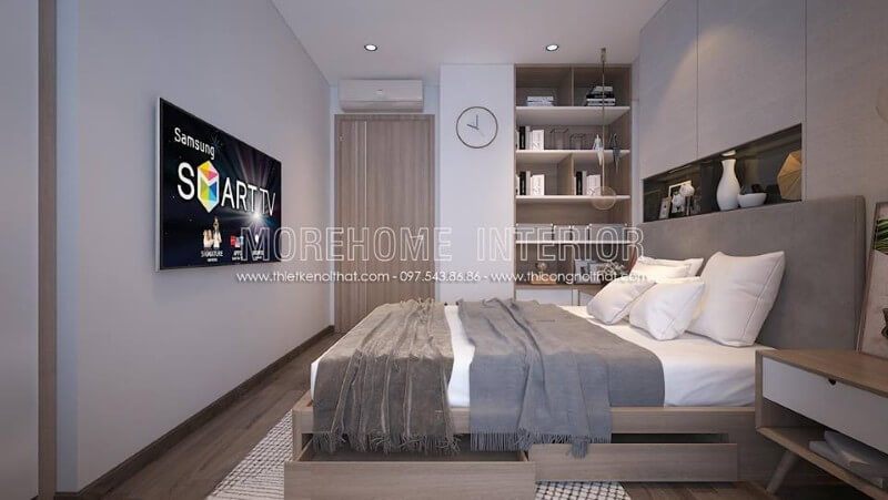 KTS đã thiết kế phòng ngủ của con theo phong cách Hàn Quốc hiện đại, trẻ trung và năng động.